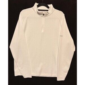 Columbia Golf Swingcraft 1/4 Zip Pullover Men’s L White Textured Stretch NWOT